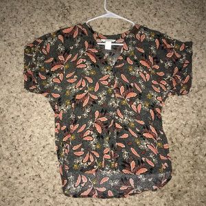 H&M cuffed blouse